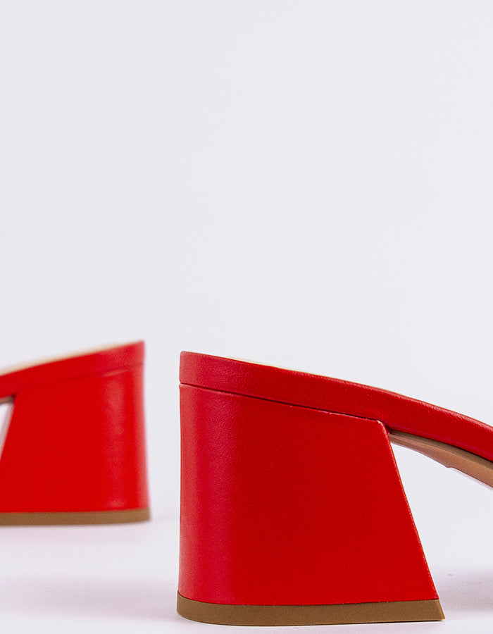 L'intervalle Clarabelle Rouge Cuir Rouge