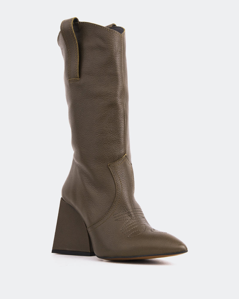 L'intervalle Clément Cuir Kaki Vert