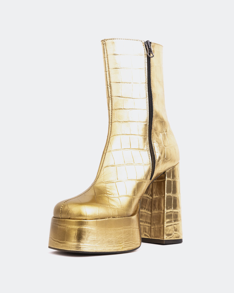 L'intervalle Cloud Croco Bronze Or