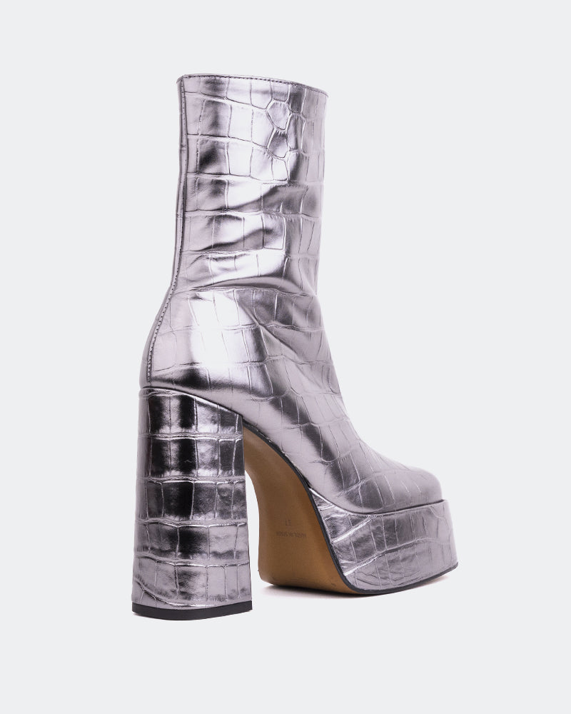 L'intervalle Cloud Croco étain Argent