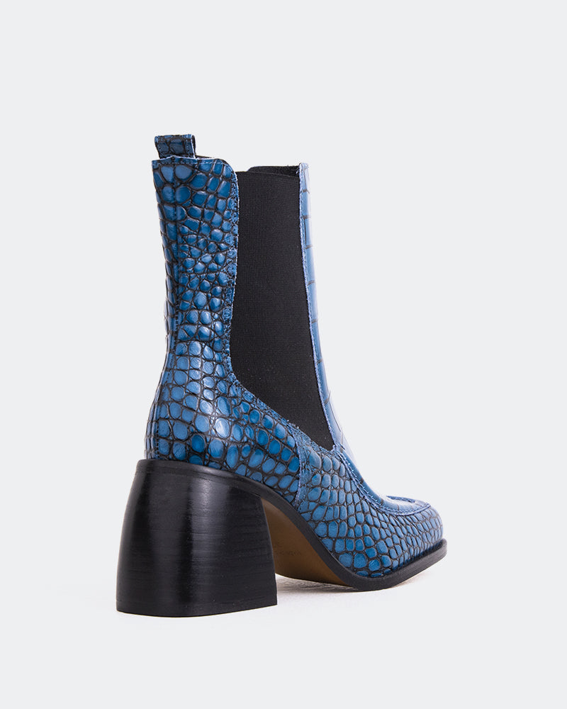 L'intervalle Couillard Bleu Cuir Croco Bleu