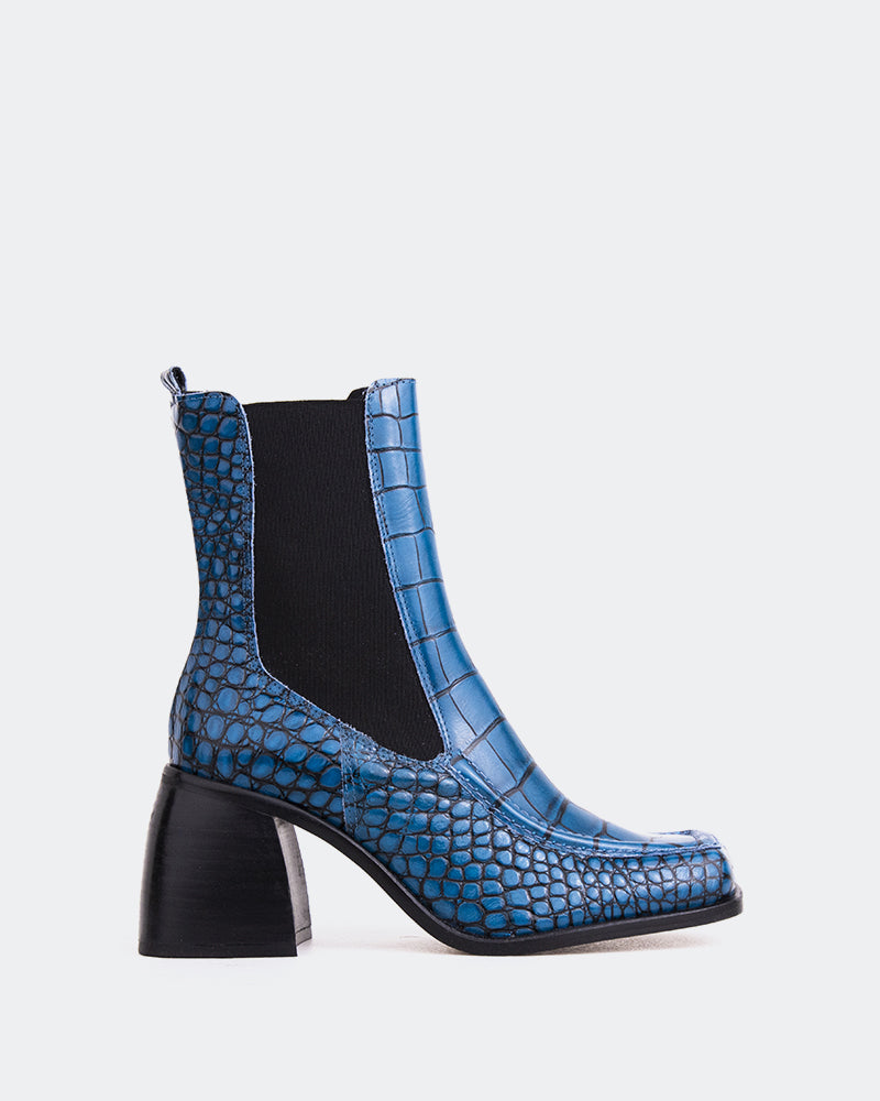 l'intervalle Couillard Bleu Cuir croco Bleu