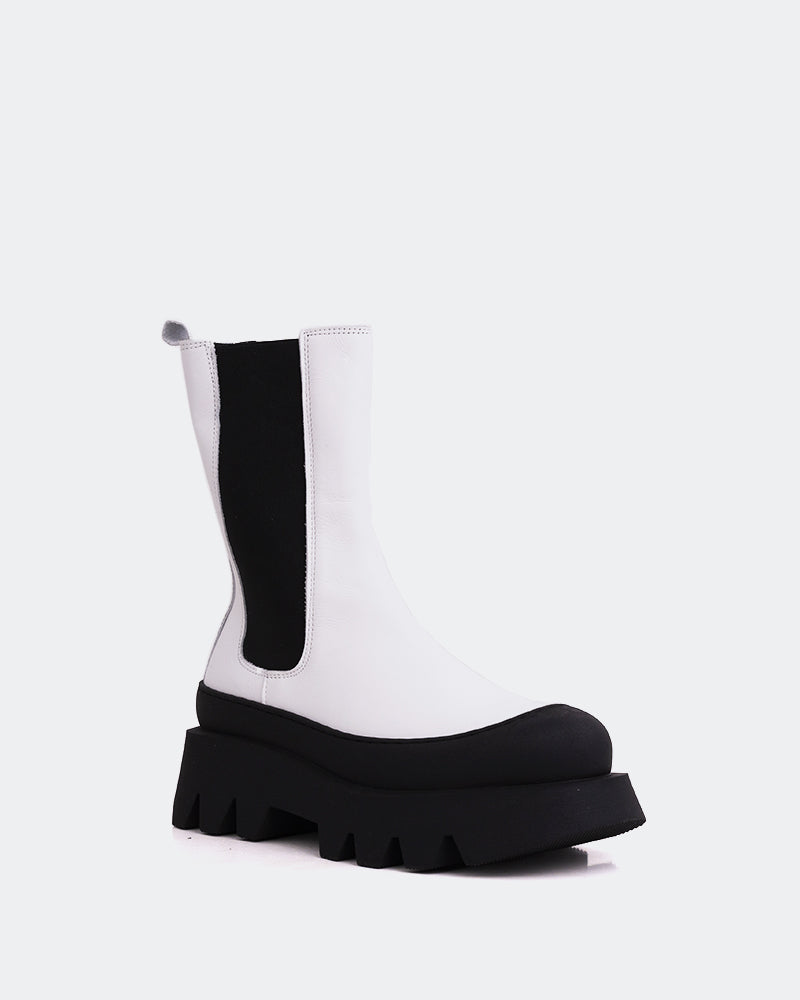 L'intervalle Cranbrook Blanc Cuir Blanc