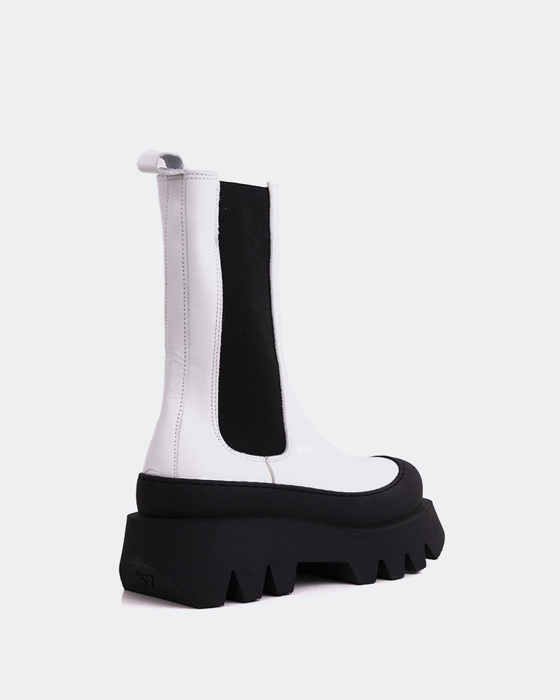 L'intervalle Cranbrook Blanc Cuir Blanc