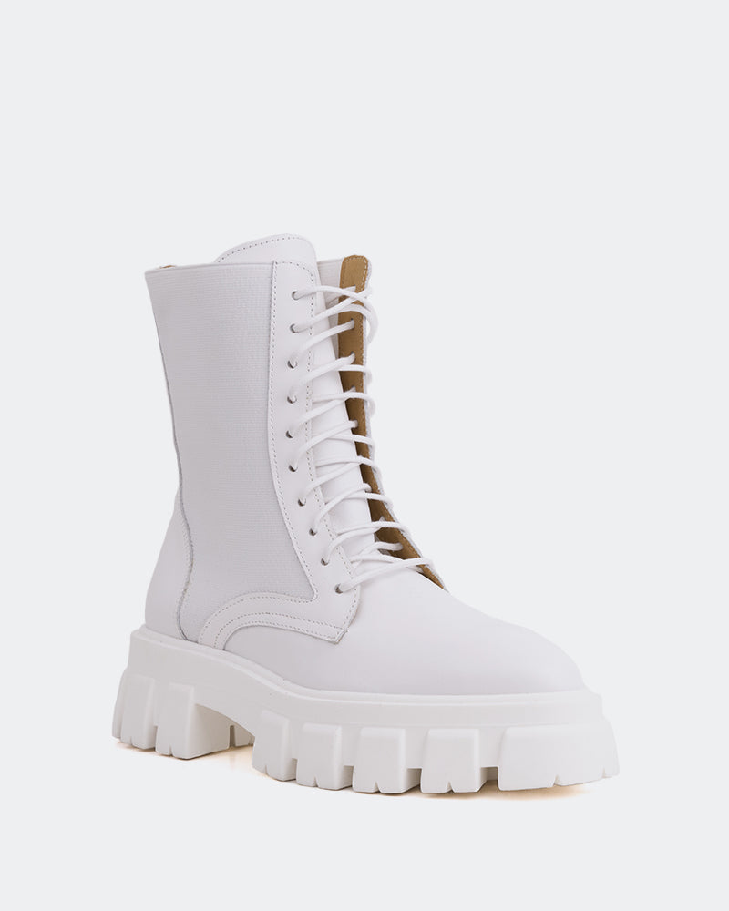 L'intervalle Creston Blanc Cuir Blanc