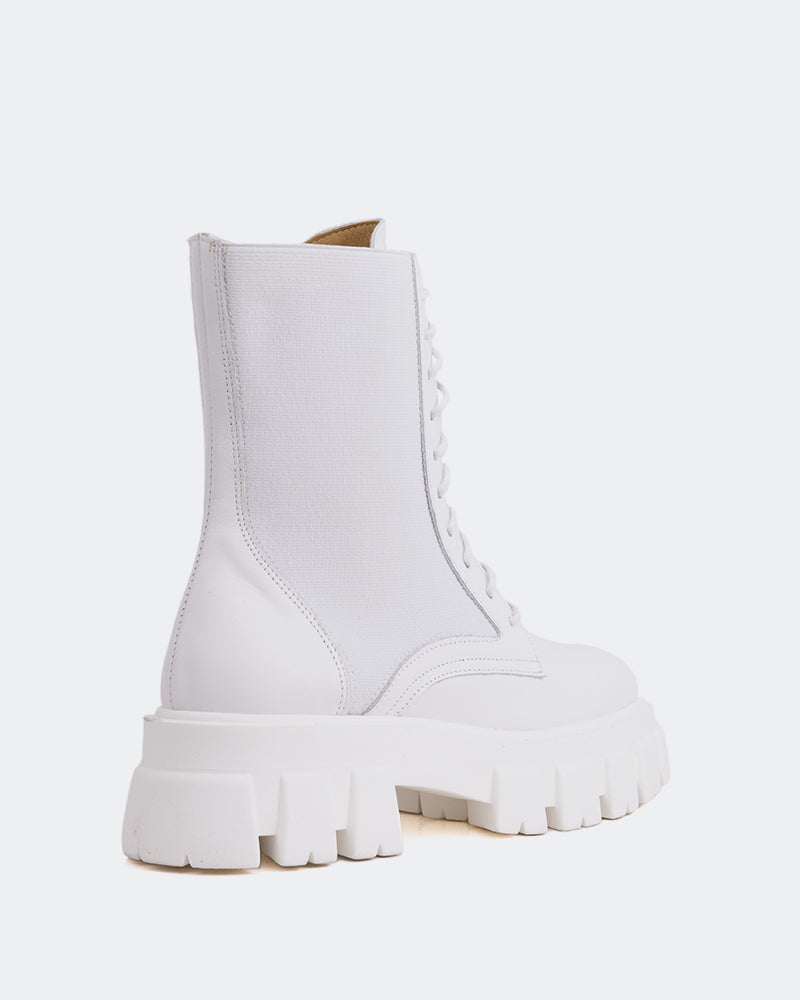 L'intervalle Creston Blanc Cuir Blanc