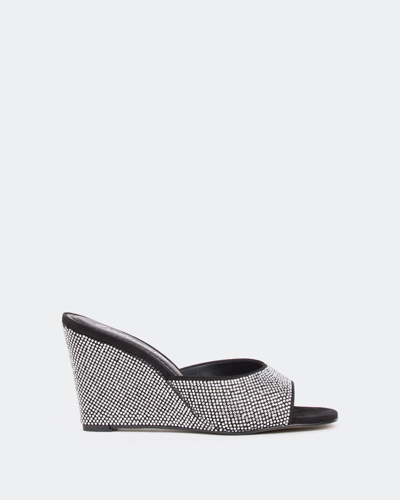 l'intervalle Crystal Noir Suède /Suède Noir Noir