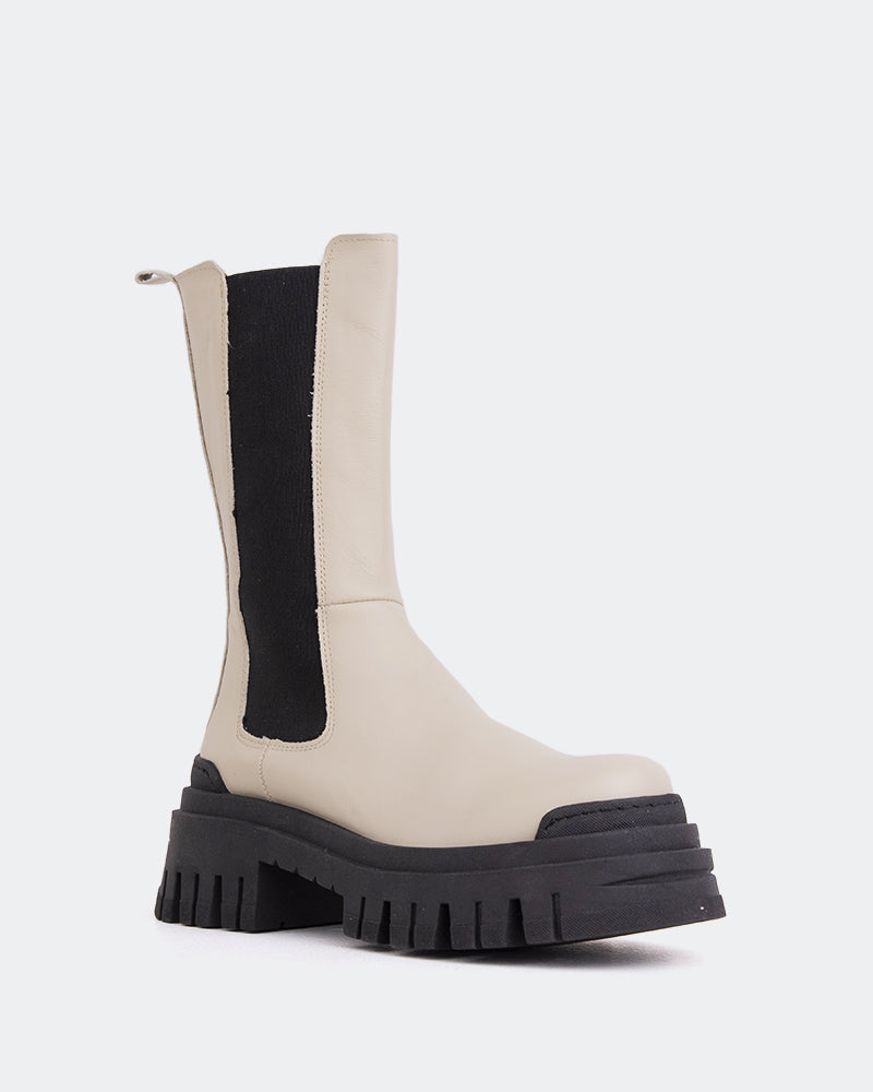 L'intervalle Cuir Beige Edmonton Amande