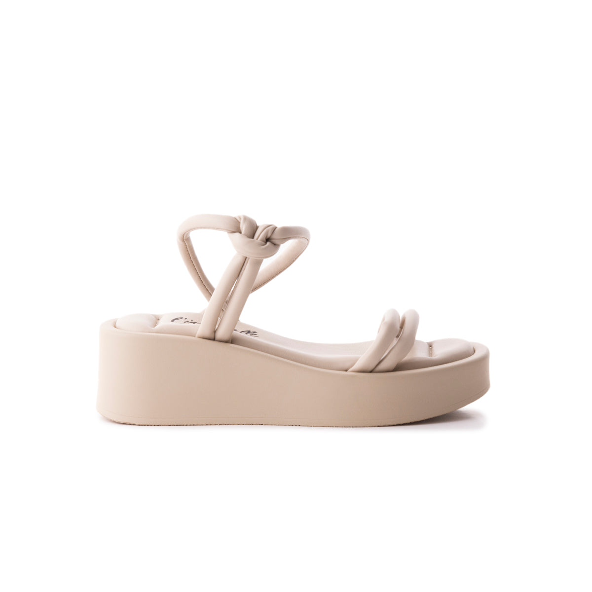 l'intervalle Cuir beige Yumiko Amande