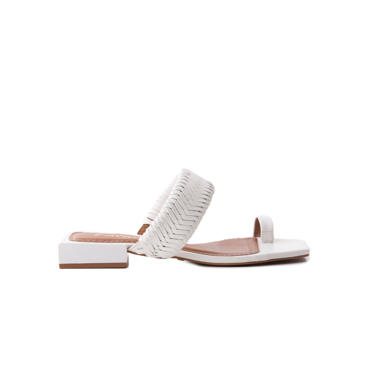 l'intervalle Cuir blanc de Colombie Blanc