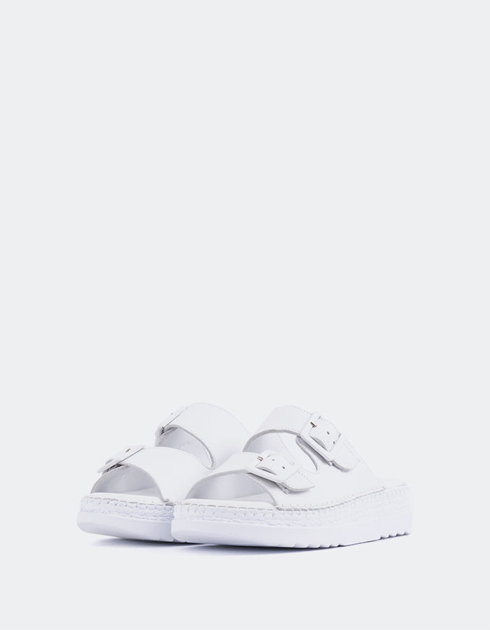 L'intervalle Cuir Blanc Fitzroy Blanc