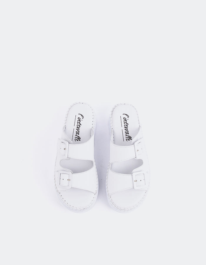 L'intervalle Cuir Blanc Fitzroy Blanc