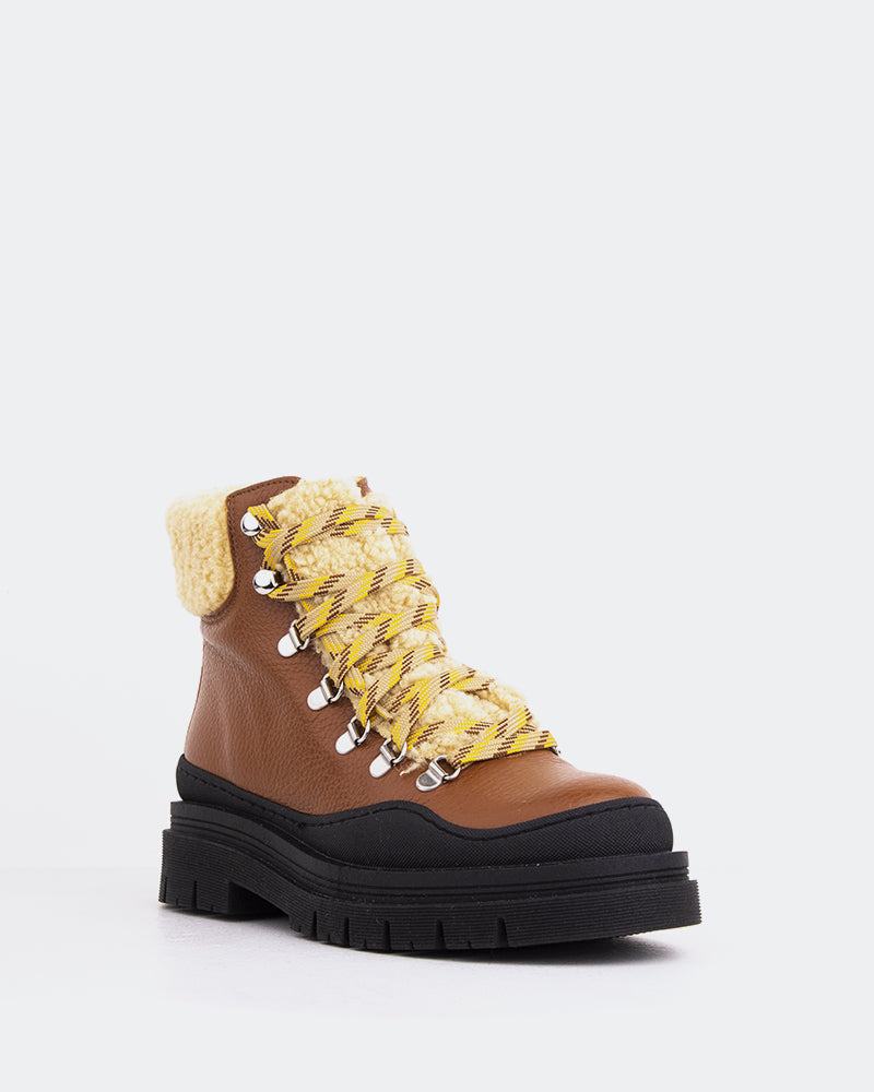 L'intervalle Cuir Bleu Cognac Brun