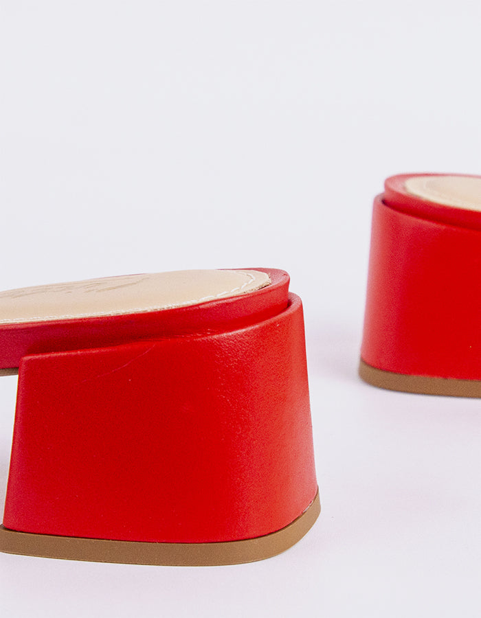 L'intervalle Cuir Fortunata Rouge Rouge