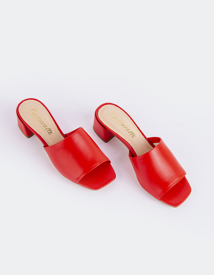 L'intervalle Cuir Fortunata Rouge Rouge