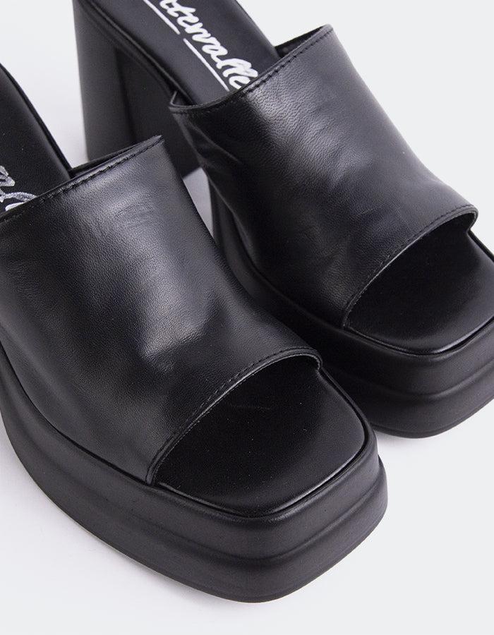 L'intervalle Cuir Kalamata Noir Noir