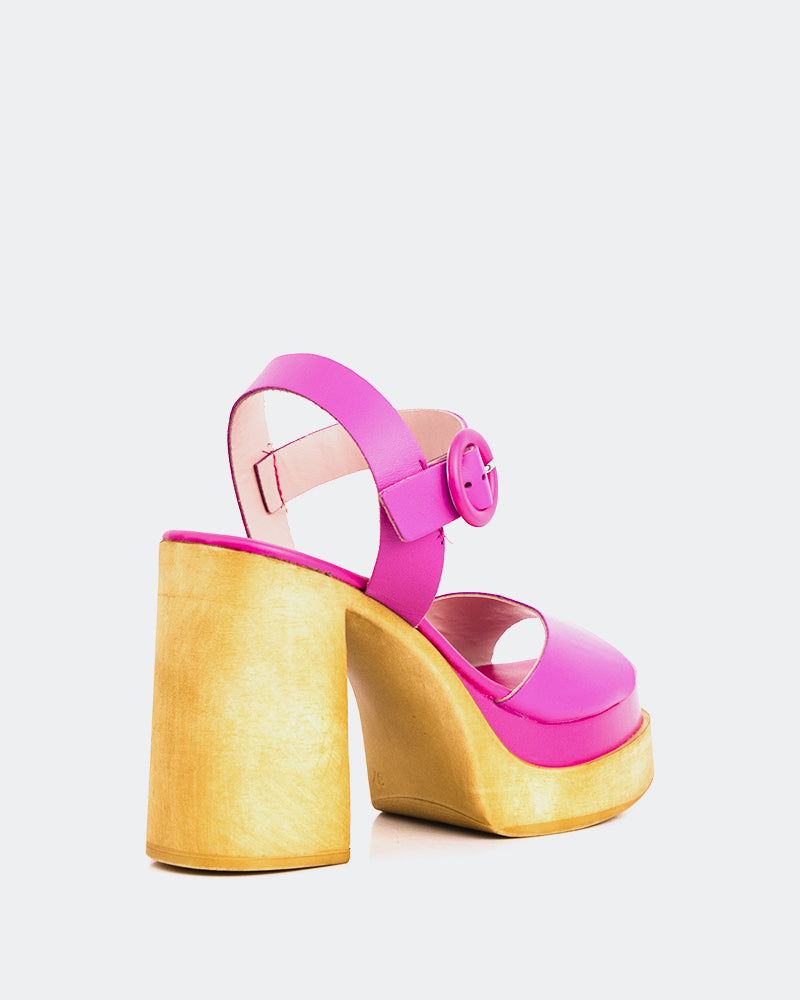 L'intervalle Cuir Starburst Fuchsia Rose