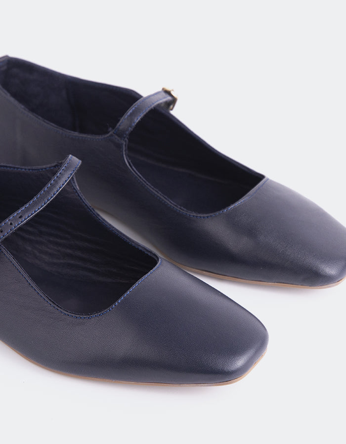 L'intervalle Cuir Sylph Navy Bleu