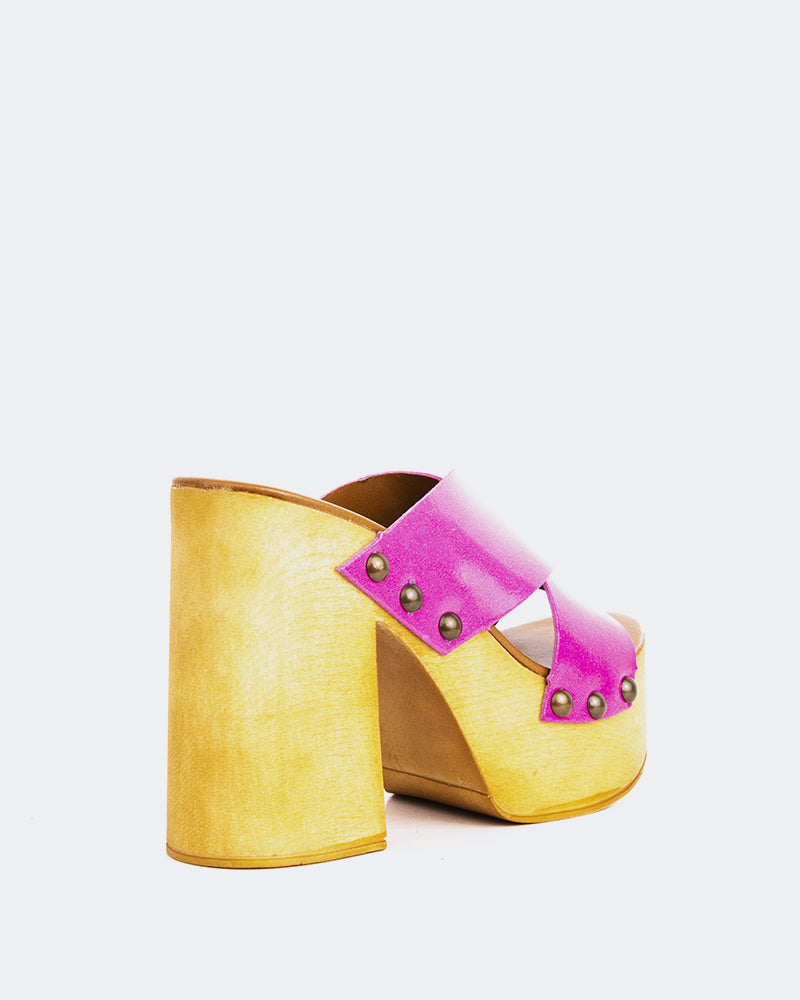 L'intervalle Cuir Twist Fuchsia Rose