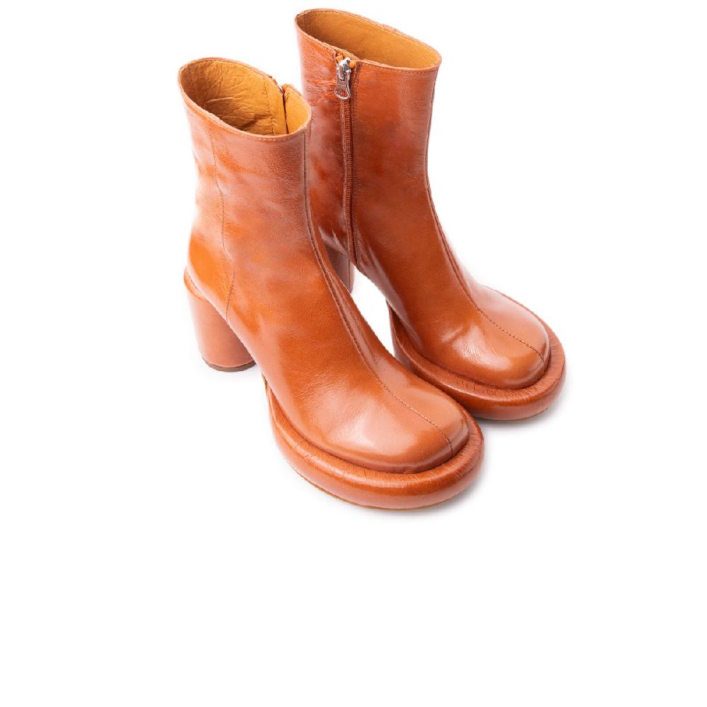 L'intervalle Cuir Weston Orange Brûlé Orange