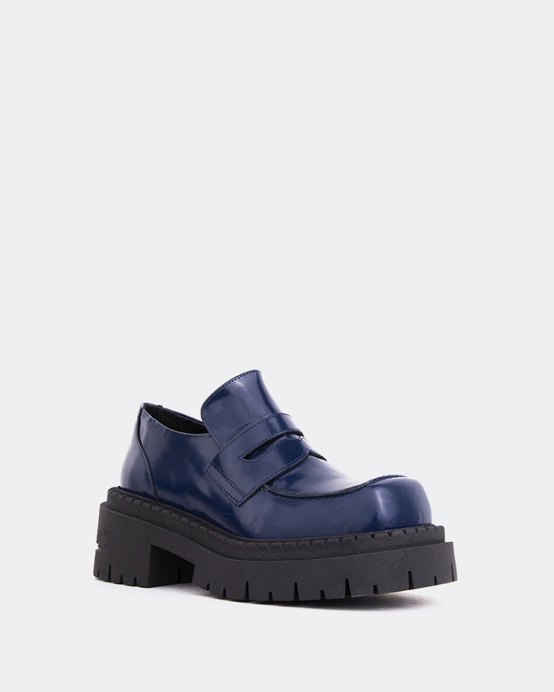 L'intervalle Cuir Zolian Navy Bleu