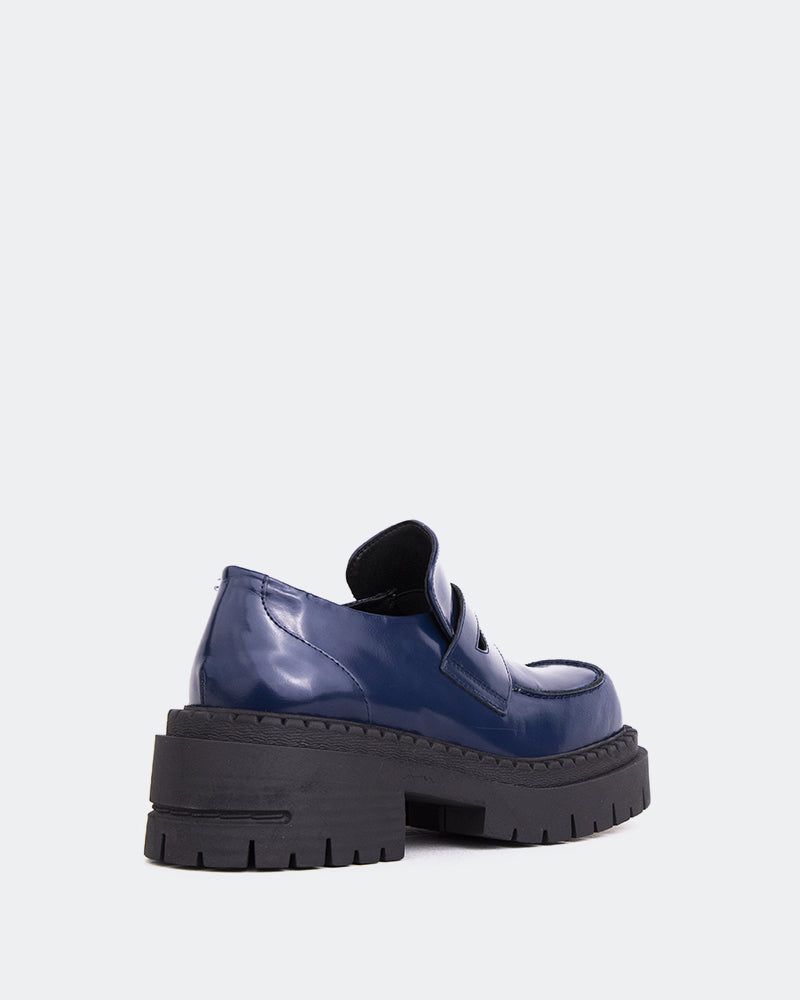 L'intervalle Cuir Zolian Navy Bleu