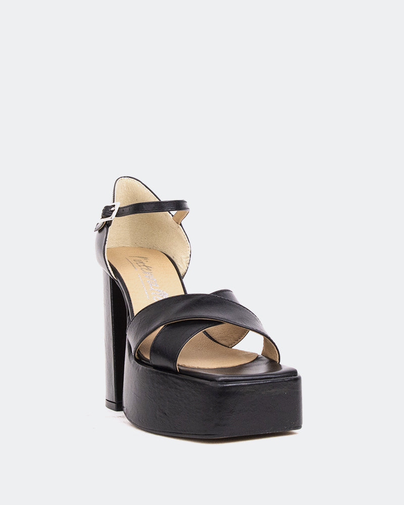 L'intervalle Damon Noir Cuir/Cuir Noir Noir