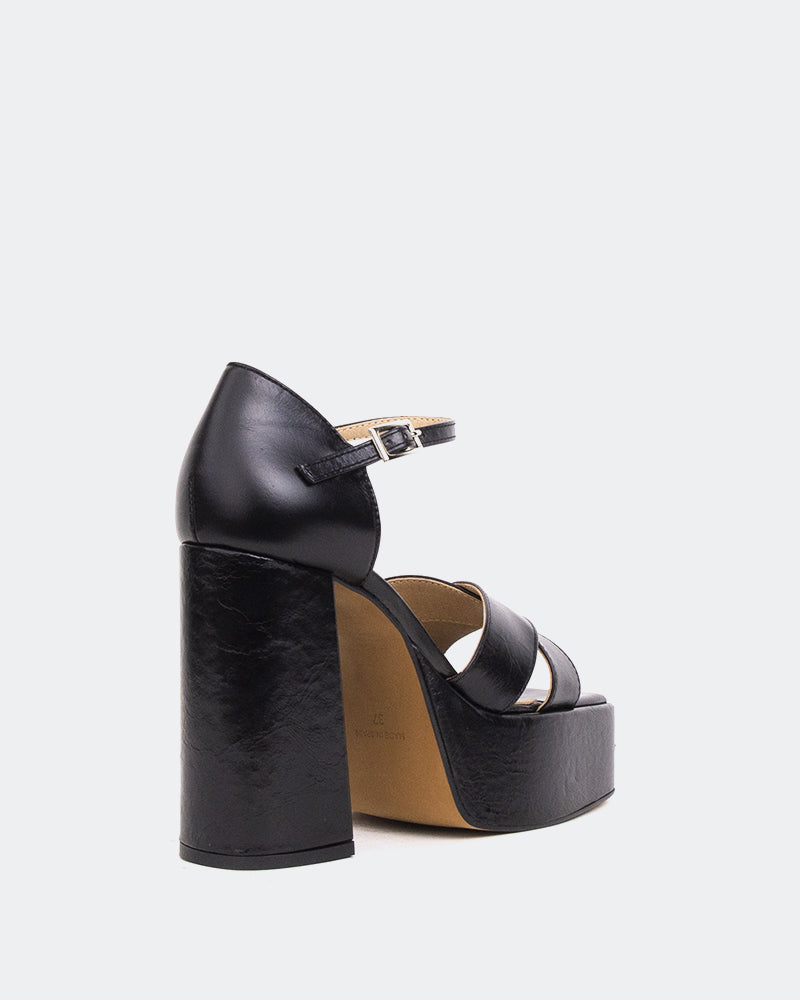 L'intervalle Damon Noir Cuir/Cuir Noir Noir