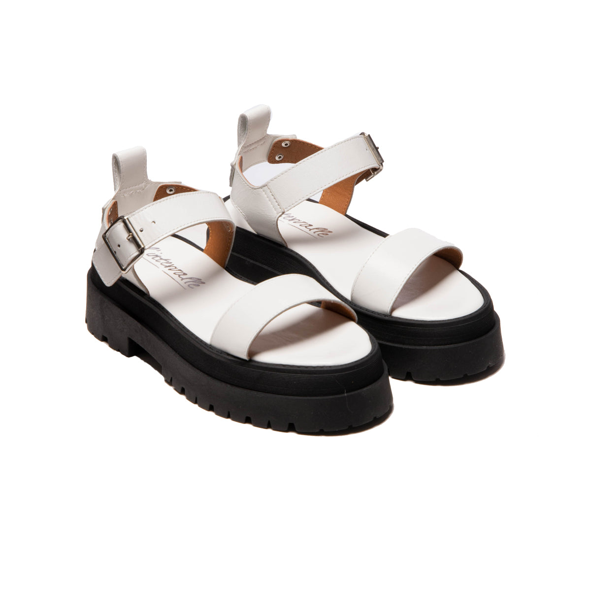 L'intervalle Davida Cuir Blanc Blanc