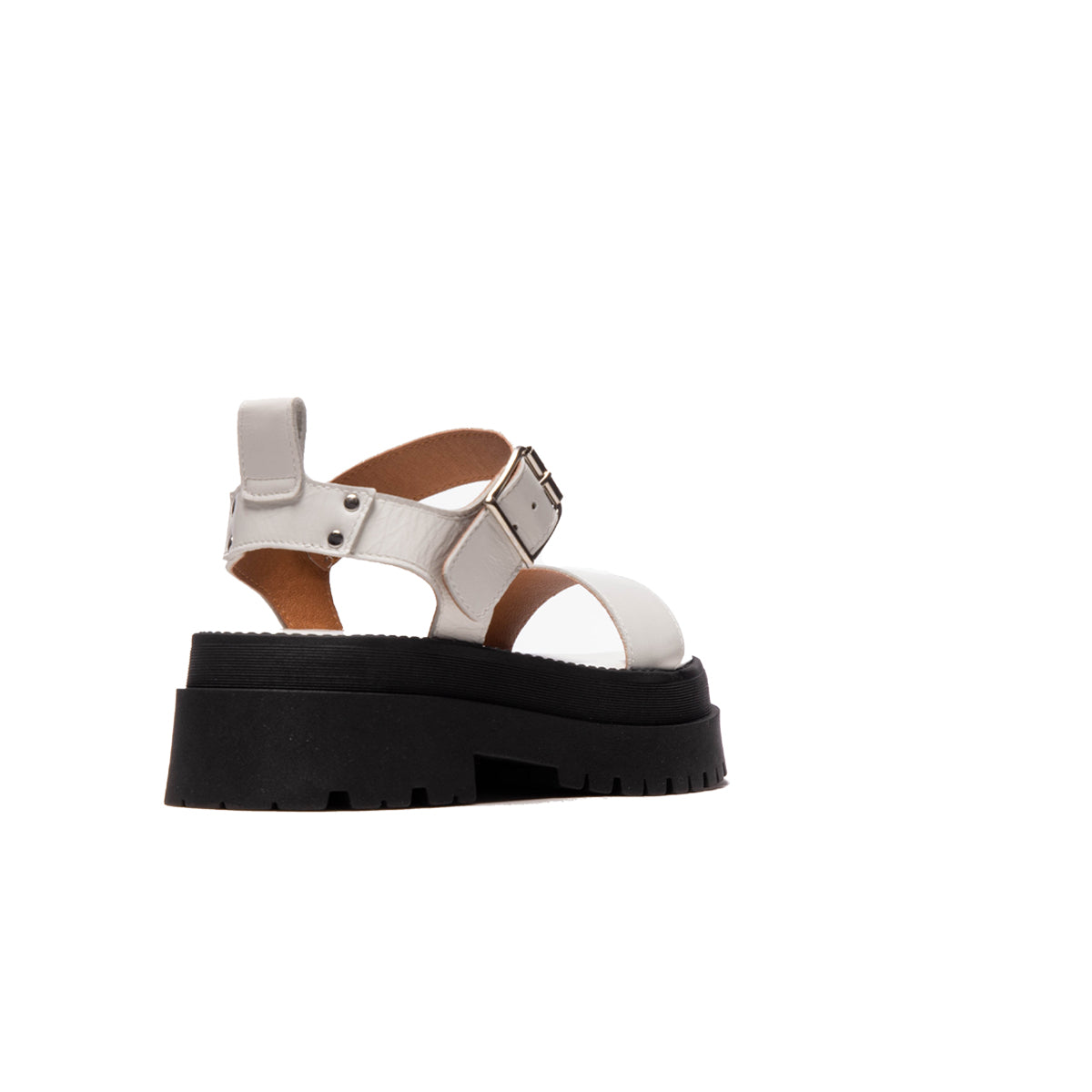L'intervalle Davida Cuir Blanc Blanc