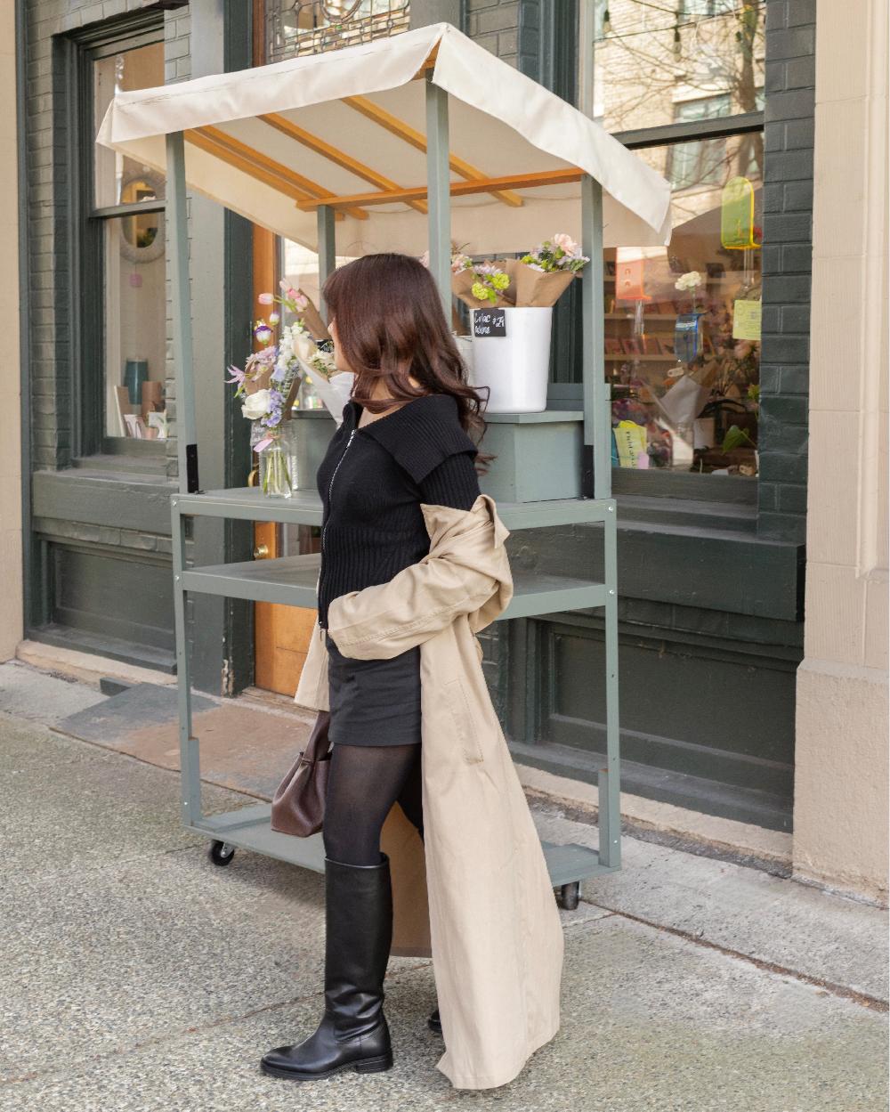 L'intervalle Delorre Noir Cuir Noir