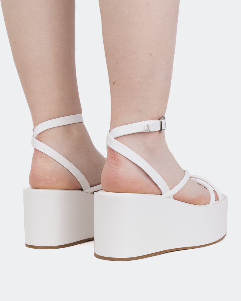 L'intervalle Dionira Blanc Cuir Blanc