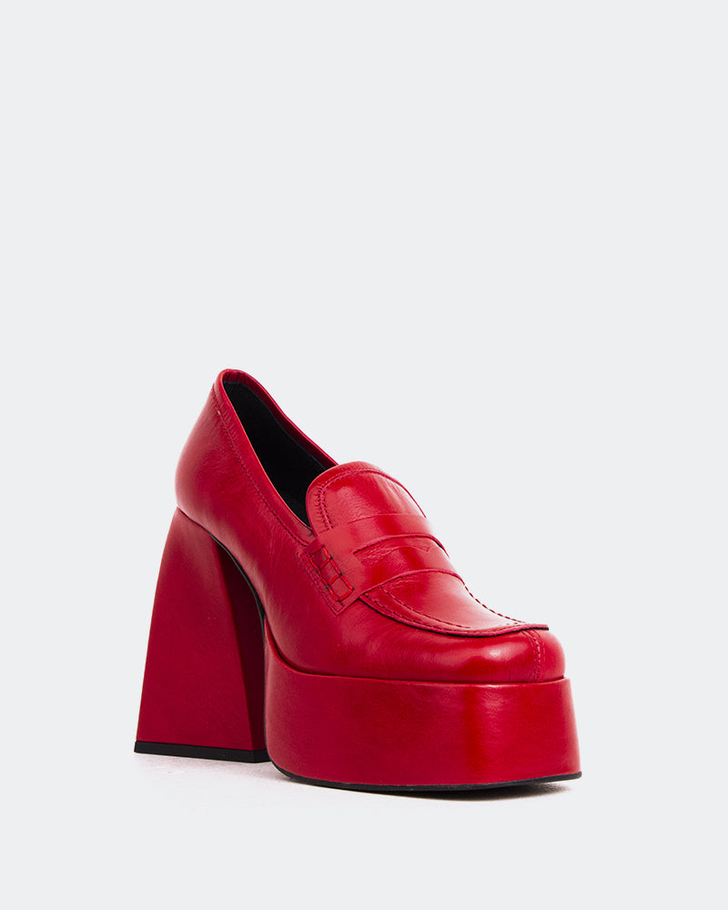 L'intervalle Echo Rouge Cuir Rouge
