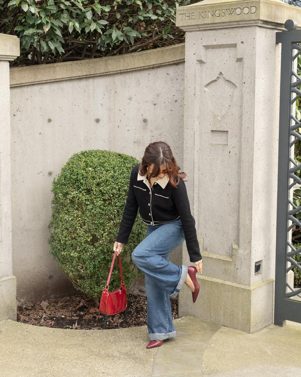 L'intervalle Edzell Bordeaux Cuir Bordeaux