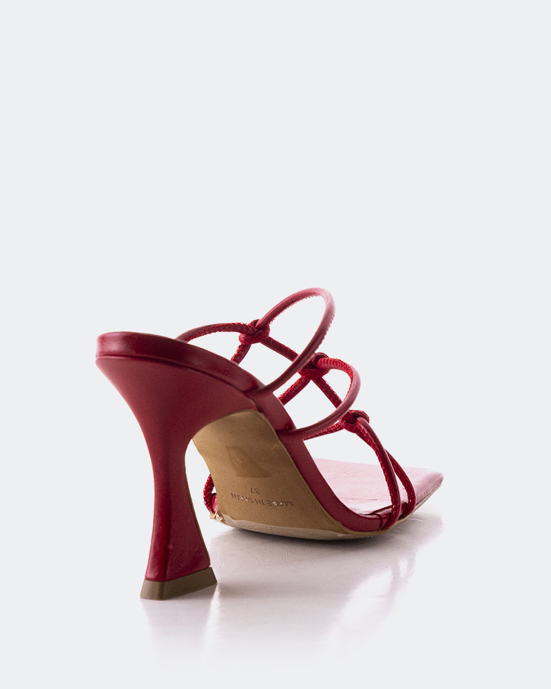 L'intervalle Elise Rouge Cuir Rouge