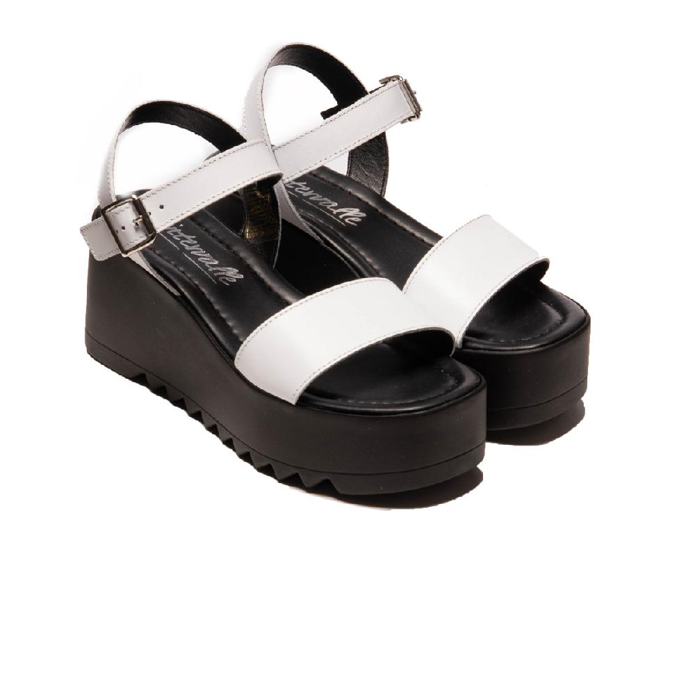 L'intervalle Emmie Blanc Cuir Blanc