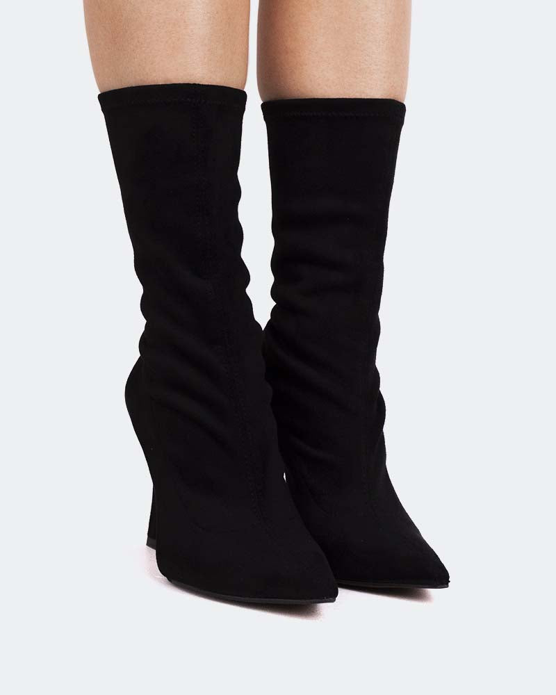 L'intervalle Èze Noir Suède Stretch Noir