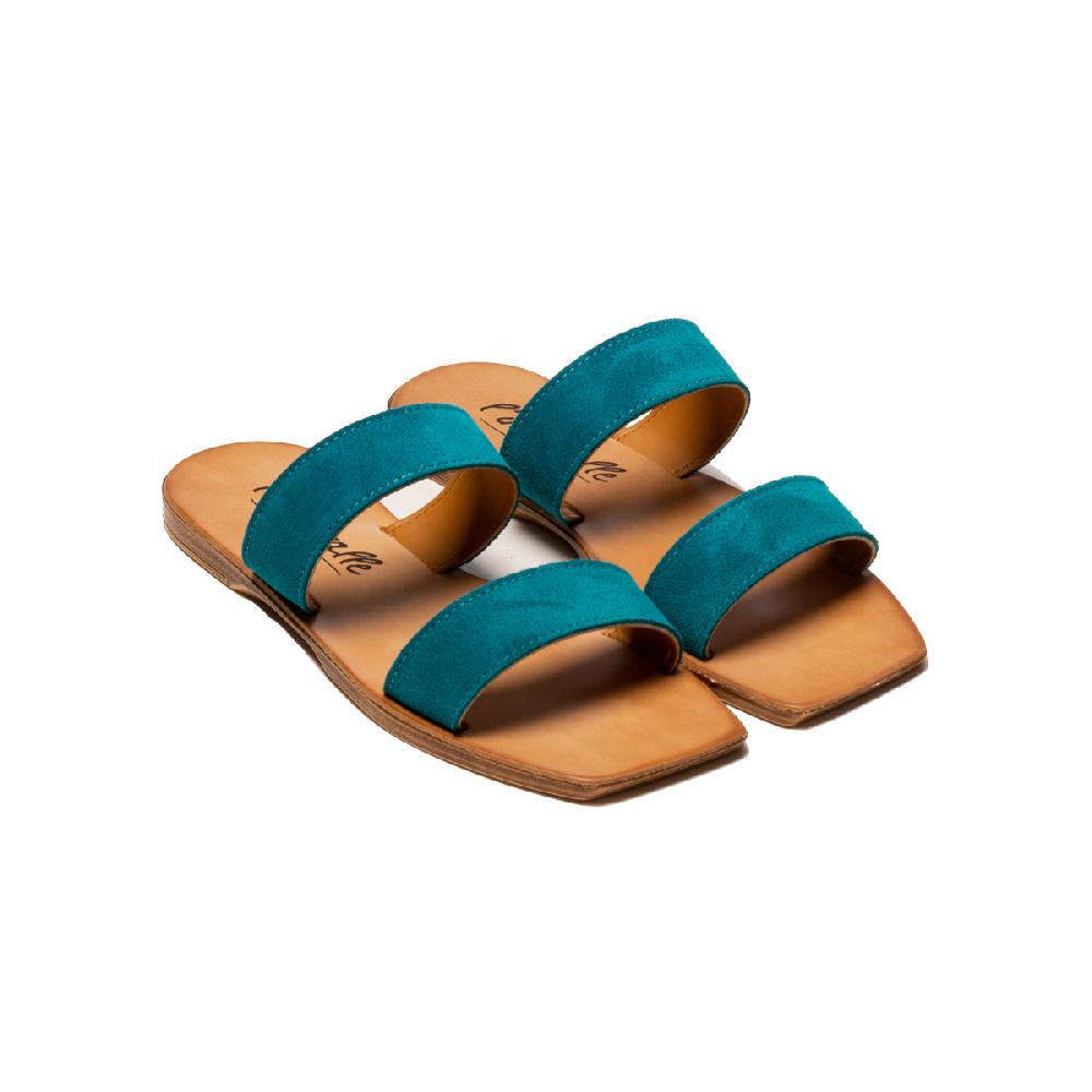 L'intervalle Fayola Turquoise Suède Bleu