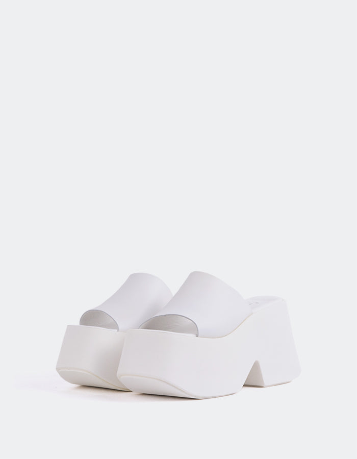 L'intervalle Fidèle Cuir Blanc Blanc