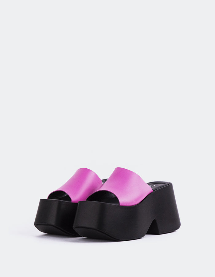 L'intervalle Fidèle Fucshia Cuir Rose