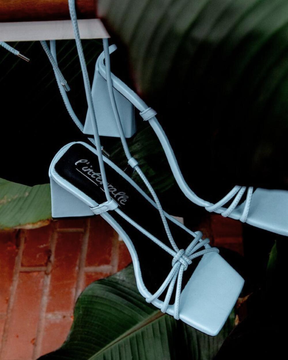 L'intervalle Filomena Pâle Bleu Cuir Bleu