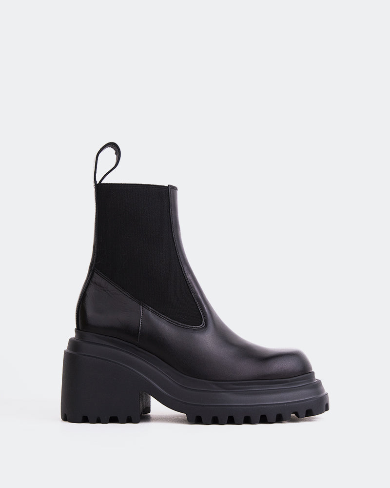 l'intervalle Finch Noir Cuir Noir