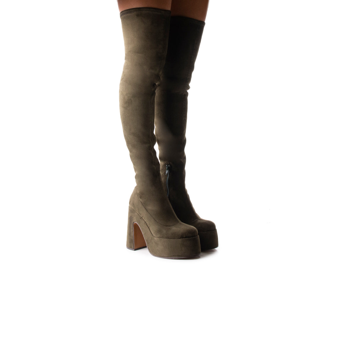 L'intervalle Finesse Foncé Vert Suède Stretch Vert