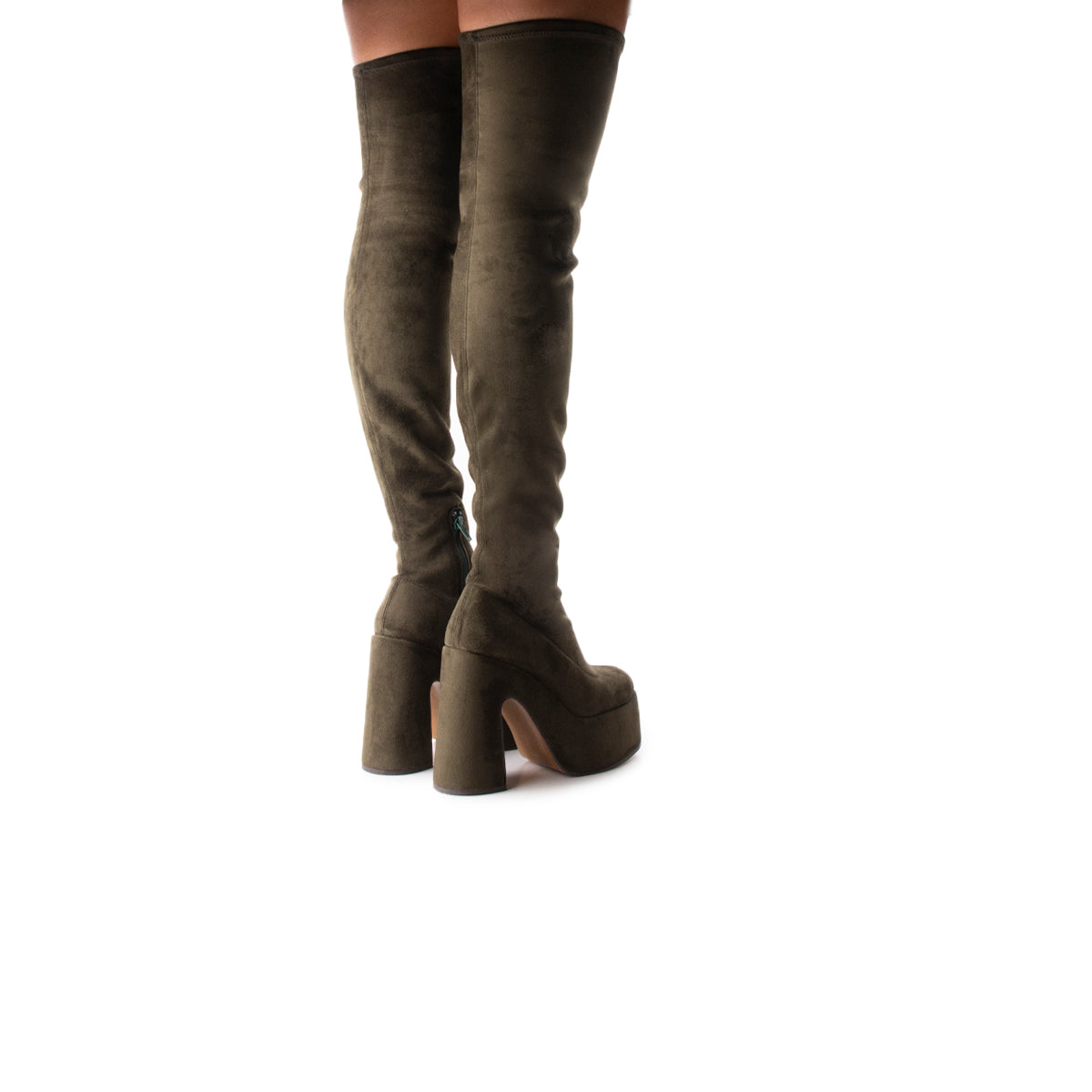 L'intervalle Finesse Foncé Vert Suède Stretch Vert