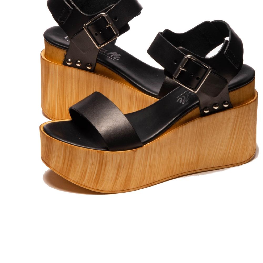 L'intervalle Fleur Noir Cuir Noir