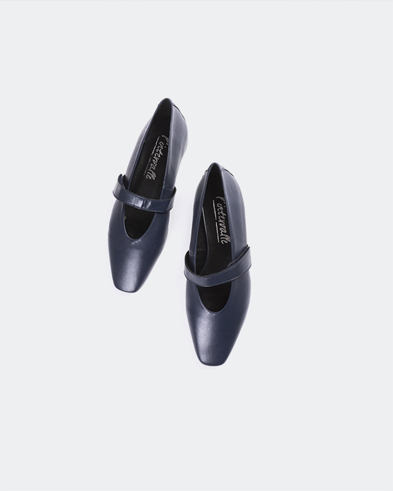 L'intervalle Flordeliz Cuir Marine Bleu