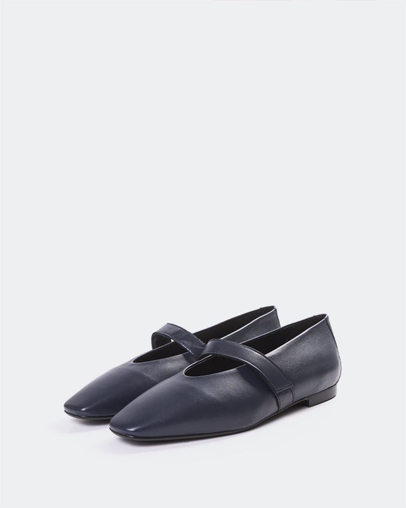 L'intervalle Flordeliz Cuir Marine Bleu