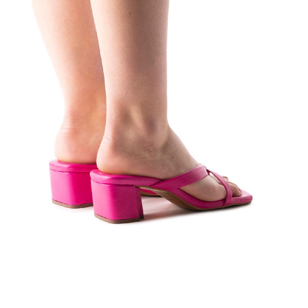 L'intervalle Fora Cuir Fuschia Rose