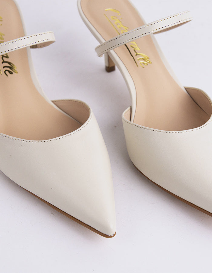 L'intervalle Forsythia Blanc Cassé Cuir Blanc