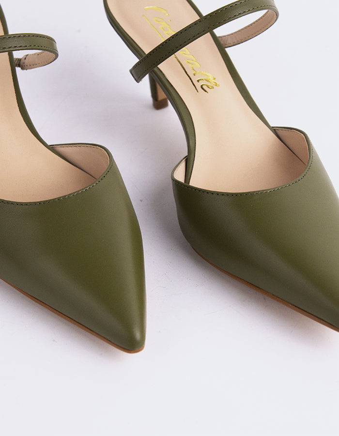 L'intervalle Forsythia Cuir Kaki Vert